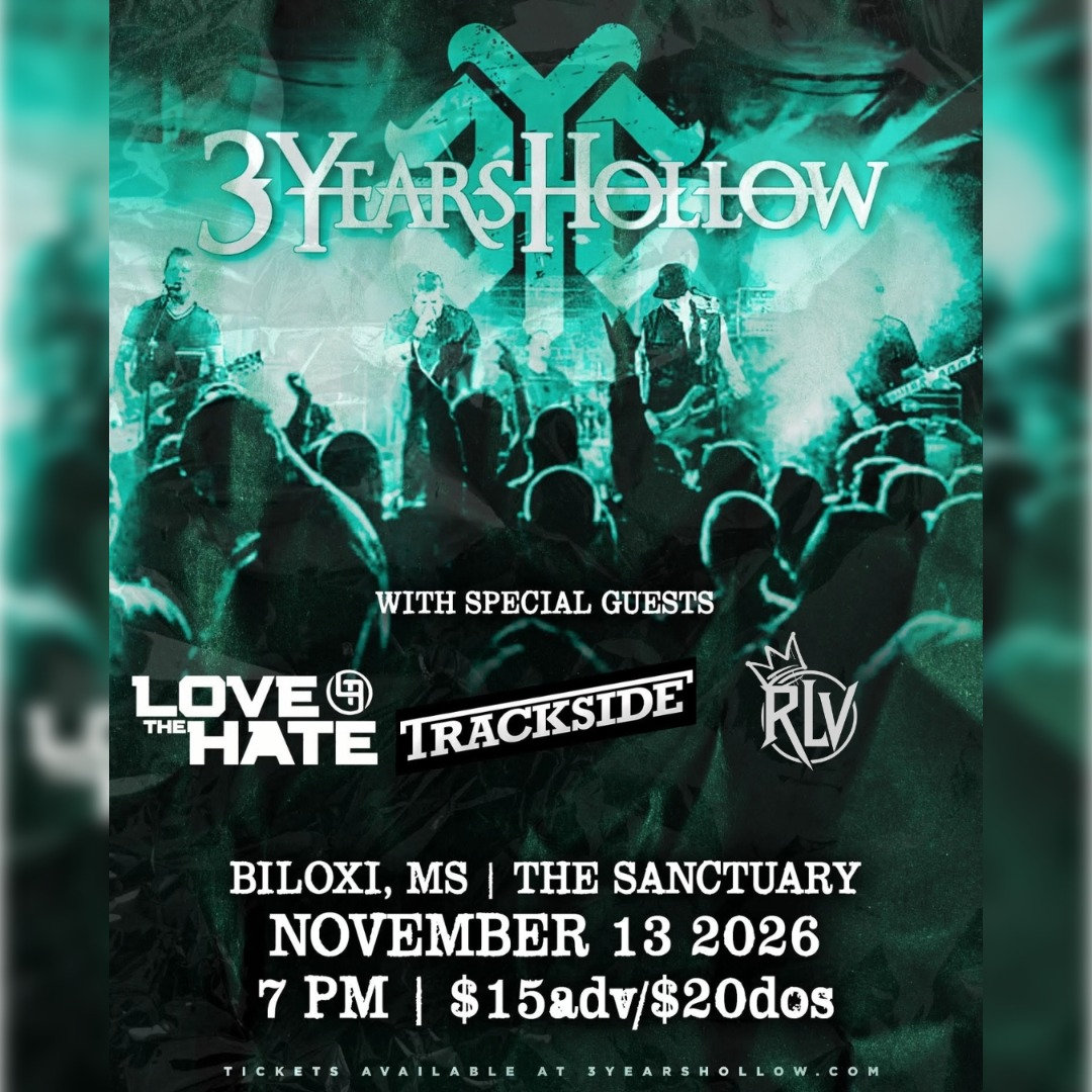 3 Years Hollow / Love The Hate / Trackside / Red Vendetta flyer