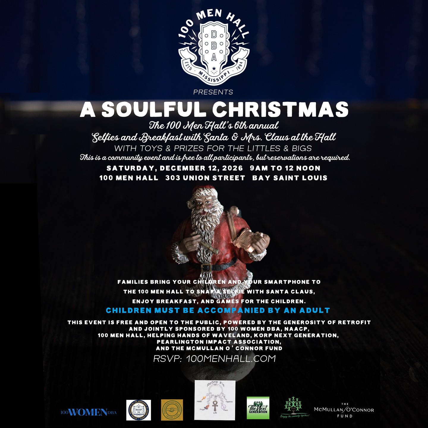 A Soulful Christmas: Selfies and Breakfast with Santa & Mrs. Claus flyer