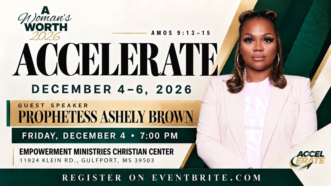 A Woman's Worth 2026: ACCELERATE flyer