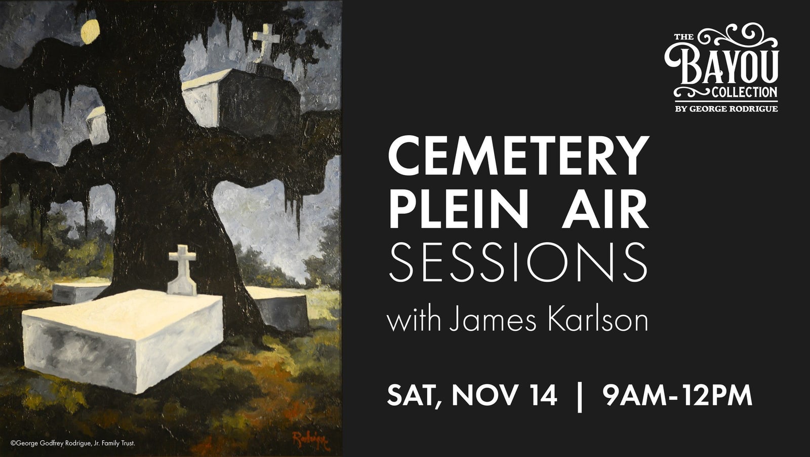 Cemetery Plein Air with James Karlson flyer