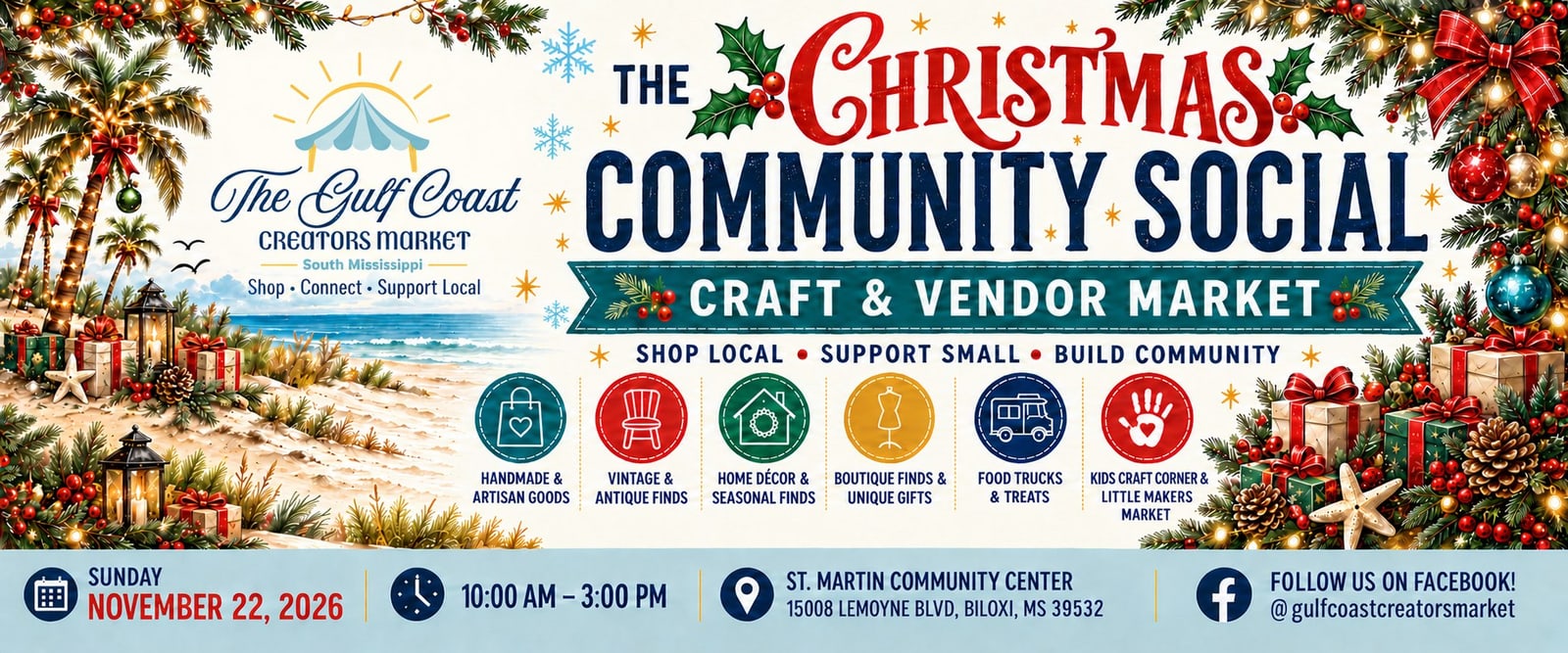 Christmas Community Social flyer