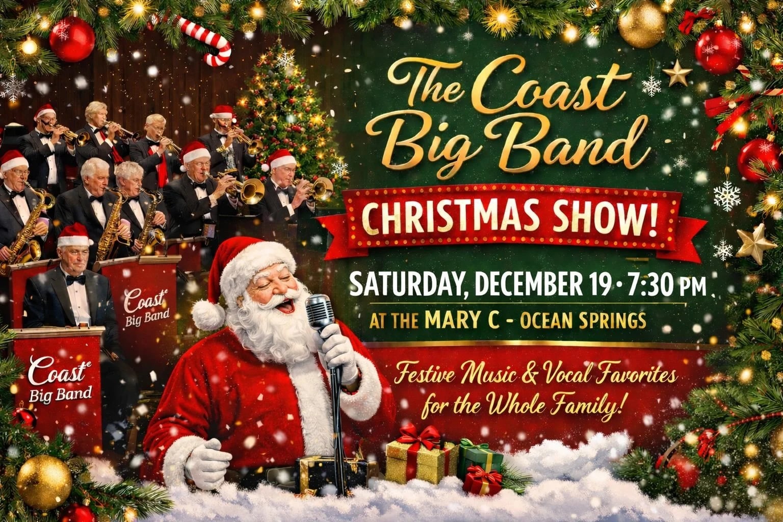 Coast Big Band Christmas Concert flyer