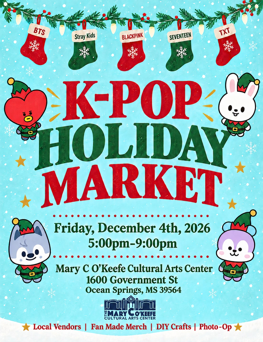K Pop Holiday Market flyer