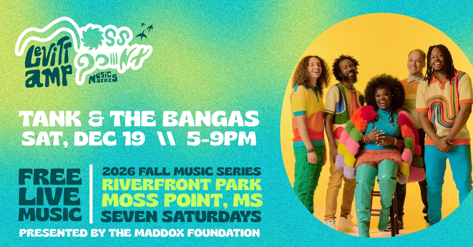 Levitt AMP: Tank & The Bangas flyer