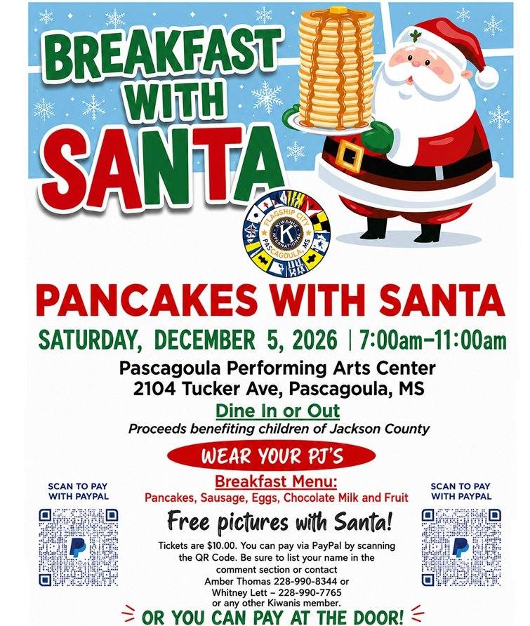 Pancakes with Santa flyer