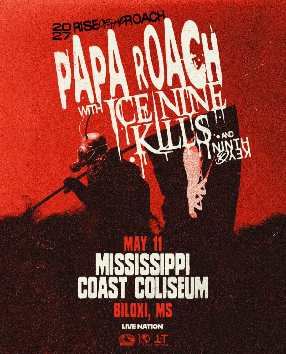 Papa Roach: Rise of the Roach Tour flyer