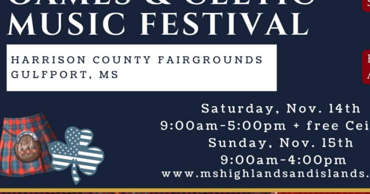 Scottish Highland Games and Celtic Music Festival flyer