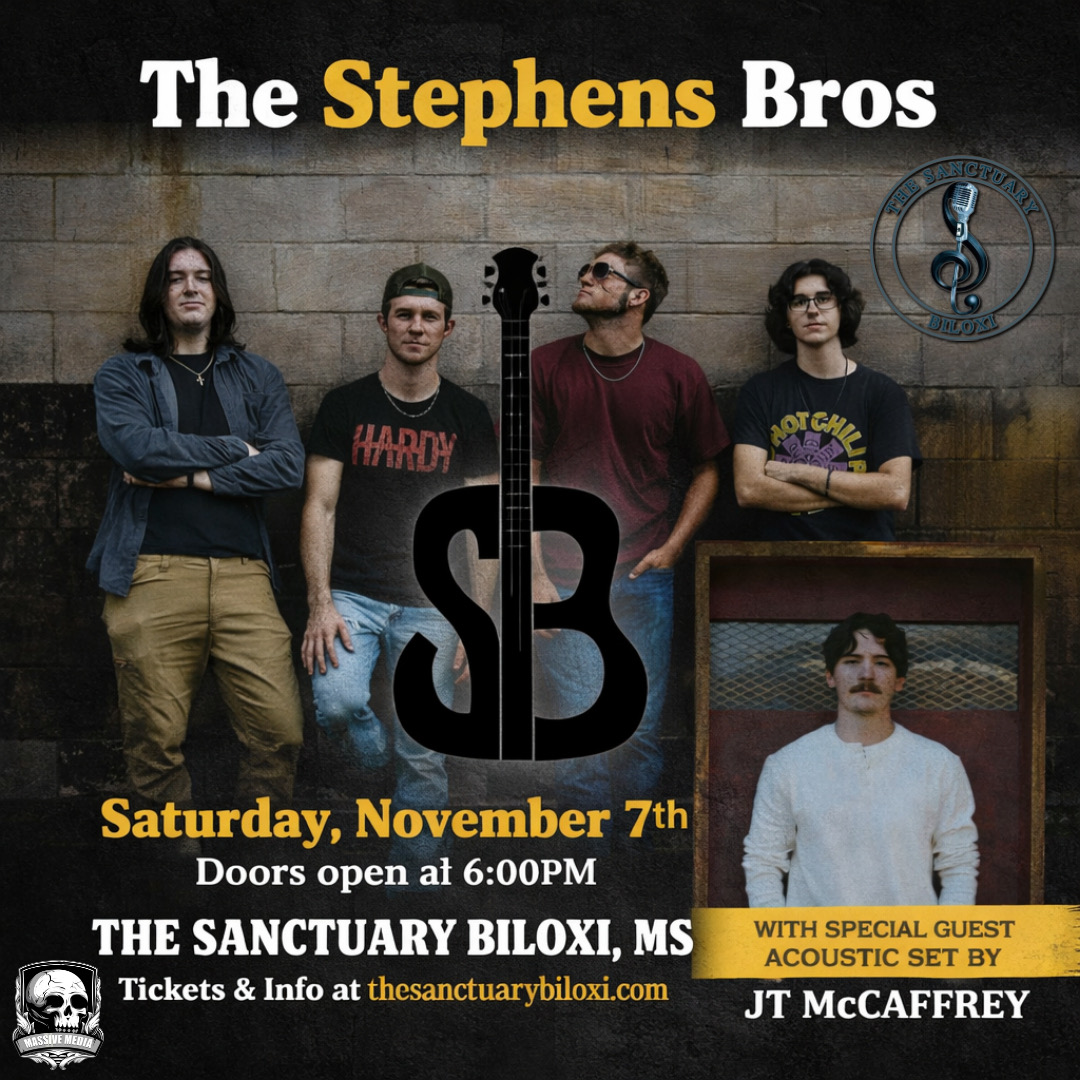 The Stephens Bros with acoustic opening support from JT McCaffrey flyer